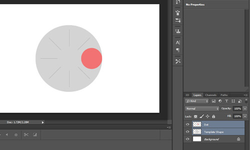 Я добавил хеш-метки в большой серый круг, чтобы лучше продемонстрировать движение
